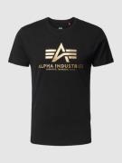 Alpha Industries T-Shirt mit Label-Print in Black, Größe XS