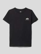 Alpha Industries T-Shirt mit Label-Print in Black, Größe 152