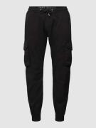 Alpha Industries Cargohose mit Label-Details Modell 'Twill' in Black, ...