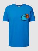 CARLO COLUCCI T-Shirt mit Motiv-Patch in Blau, Größe L