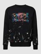 CARLO COLUCCI Sweatshirt mit gerippten Abschlüssen in Black, Größe XL