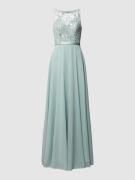 Luxuar Abendkleid mit Paillettenbesatz in Mint, Größe 34