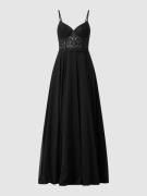 Luxuar Abendkleid aus Tüll und Chiffon in Black, Größe 42