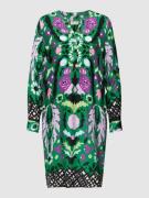 Milano Italy Kleid mit Allover-Muster Modell 'Artprint Dress' in Gruen...