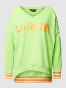 miss goodlife Sweatshirt mit V-Ausschnitt in Neon Gruen, Größe XS