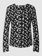 Montego Blusenshirt mit Allover-Muster in Black, Größe 34