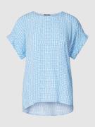 Montego Blusenshirt mit Allover-Muster in Blau, Größe 34