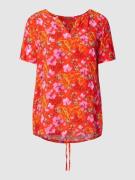 Montego Blusenshirt aus Viskose mit floralem Print in Dunkelorange, Gr...