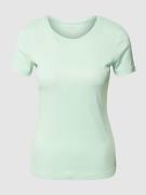 Montego T-Shirt mit Rundhalsausschnitt in Mint Melange, Größe XS