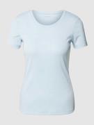 Montego T-Shirt mit Rundhalsausschnitt in Hellblau Melange, Größe XS