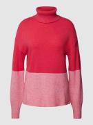 Vila Strickpullover im Colour-Blocking-Design Modell 'VIRIL' in Pink, ...