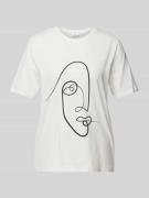 Vila T-Shirt mit Motiv-Print Modell 'VISYBIL' in Weiss, Größe M
