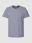 Tommy Jeans T-Shirt mit Streifenmuster in Dunkelblau, Größe S