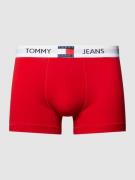 Tommy Jeans Trunks mit Label-Patch Modell 'HERITAGE' in Rot, Größe S