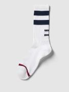 Tommy Jeans Socken mit Kontraststreifen in Weiss, Größe 39/42