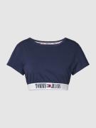 Tommy Jeans Cropped T-Shirt mit Rundhalsausschnitt in Marine, Größe L