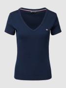 Tommy Jeans T-Shirt mit Label-Stitching in Marine, Größe XS