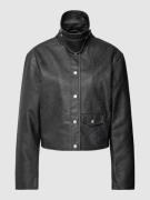 Calvin Klein Jeans Jacke in Leder-Optik in Black, Größe XS