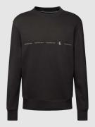 Calvin Klein Jeans Sweatshirt mit Logo-Print Modell 'REPEAT' in Black,...