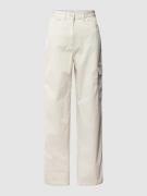 Calvin Klein Jeans Stoffhose mit Cargotasche in Beige, Größe S