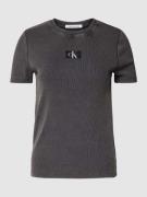 Calvin Klein Jeans T-Shirt mit Label-Badge in Black, Größe XS