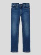 Calvin Klein Jeans Flared Cut Jeans mit Label-Patch in Dunkelblau, Grö...