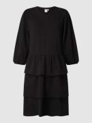 ICHI Kleid im Stufen-Look Modell 'Svea' in Black, Größe S