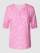 Tom Tailor Blusenshirt mit Allover-Muster in Pink, Größe S