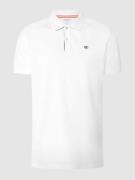 Tom Tailor Poloshirt mit Logo-Stitching Modell 'Basic' in Weiss, Größe...