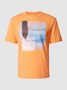 Tom Tailor T-Shirt mit Motiv- und Label-Print in Orange, Größe L