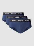 HUGO Slip mit Label-Schriftzug im 3er-Pack in Dunkelblau, Größe S