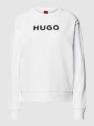 HUGO Sweatshirt mit Label-Schriftzug in Weiss, Größe L