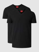 HUGO T-Shirt mit Logo-Print im 2er-Pack Modell 'HUGO-V' in Black, Größ...