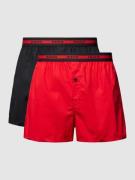 HUGO Boxershorts mit Label-Stitching im 2er-Pack in Rot, Größe L