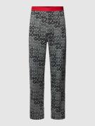 HUGO Pyjama-Hose mit Label-Details Modell 'Monogram' in Mittelgrau, Gr...