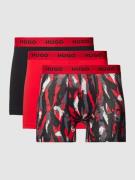 HUGO Trunks im 3er-Pack mit elastischem Label-Bund in Rot, Größe S