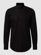 HUGO Slim Fit Business-Hemd aus Baumwolle Modell 'Jenno' in Black, Grö...