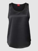 HUGO Blusentop mit U-Ausschnitt Modell 'Cendis' in Black, Größe 34