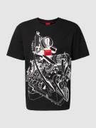 HUGO T-Shirt mit Motiv-Print Modell 'Dacifico' in Black, Größe M