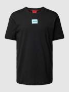 HUGO T-Shirt mit Label-Patch Modell 'Diragolino' in Black, Größe S