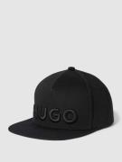 HUGO Basecap mit Label-Stitching Modell 'Jago' in Black, Größe L/XL