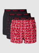 HUGO Boxershorts mit elastischem Label-Bund im 3er-Pack in Rot, Größe ...