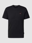 Napapijri T-Shirt mit Label-Stitching Modell 'SALIS' in Black, Größe S