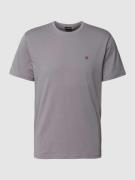 Napapijri T-Shirt mit Label-Stitching Modell 'SALIS' in Stein, Größe S
