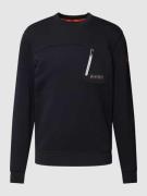 Napapijri Sweatshirt mit Label-Print Modell 'HURON' in Black, Größe XL