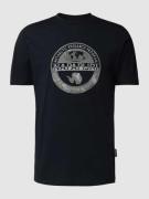 Napapijri T-Shirt mit Label-Print Modell 'BOLLO' in Black, Größe S