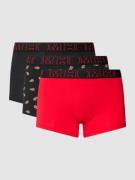 HOM Trunks mit elastischem Bund und Label-Print im 3er-Pack in Rot, Gr...
