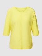 Marc Cain T-Shirt mit V-Ausschnitt in Gelb, Größe 34