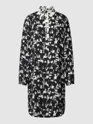 Marc Cain Knielanges Kleid mit Allover-Muster in Black, Größe 34