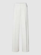 Marc Cain High Waist Stoffhose aus Viskose-Mix mit Bundfalte in Offwhi...